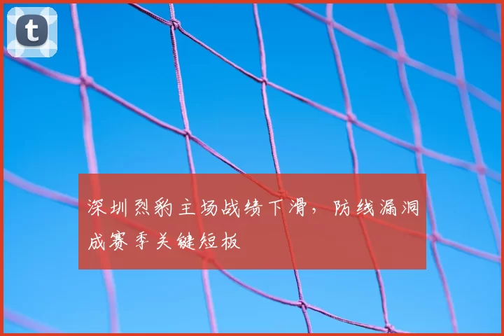 深圳烈豹主场战绩下滑，防线漏洞成赛季关键短板
